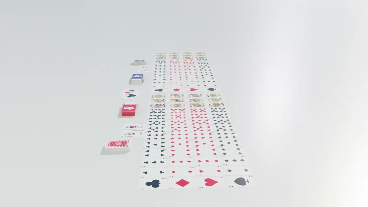 Standard 52-card deck of French-suited playing cards 3D Model