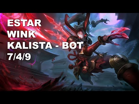 eStar Wink Bot Kalista vs Ezreal - KR Grandmaster Patch 10.9