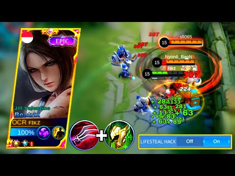 NEW ITEM BEATRIX!! HAAS'S CLAWS + GUARDIAN HELMET LIFESTEAL HACK | BEATRIX ONE SHOT BUILD - MLBB