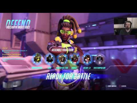 Overwatch Beta gameplay pt26 - Mystery Hero Playlist: Symmetra BEASTIN'!