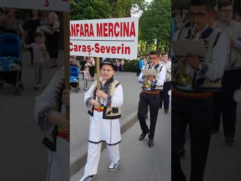 Fanfara"Doinitorii Cărasului" din Mercina ,defilare Alaiul Primăverii Resita 2018