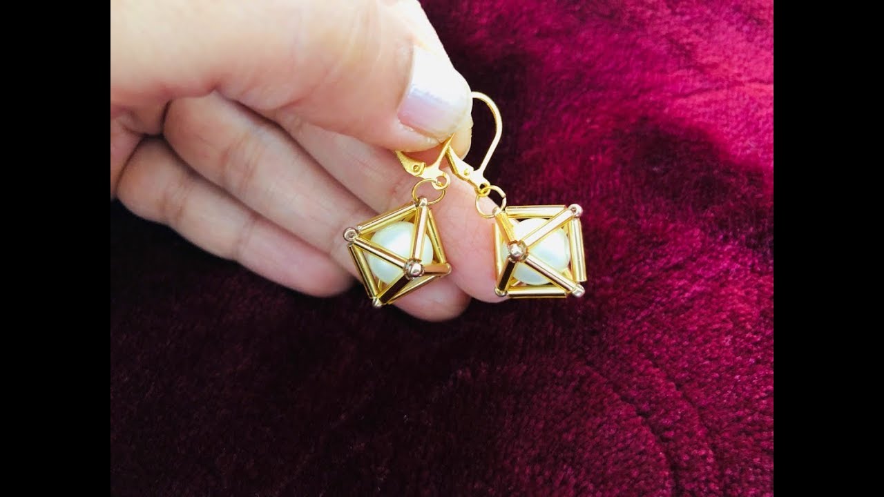 Bugle Beaded Bead Earrings || Bugle bead earrings || How to make Beaded Earrings