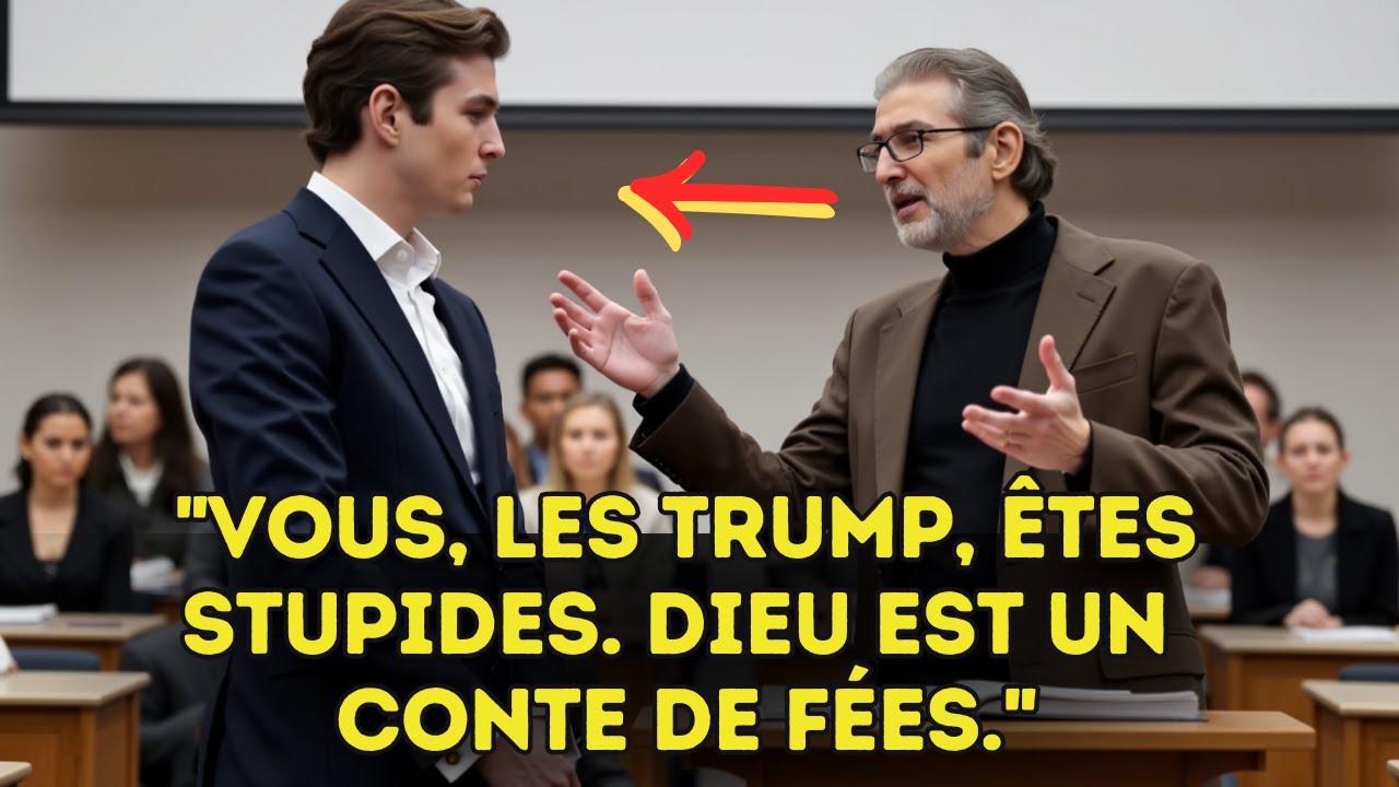 Un Professeur athée SE MOQUE de Dieu Devant Barron Trump — et le Regrette Instantanément !