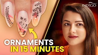 QUICK NAIL STYLING! Twigs on nails and ombre on geometric designs