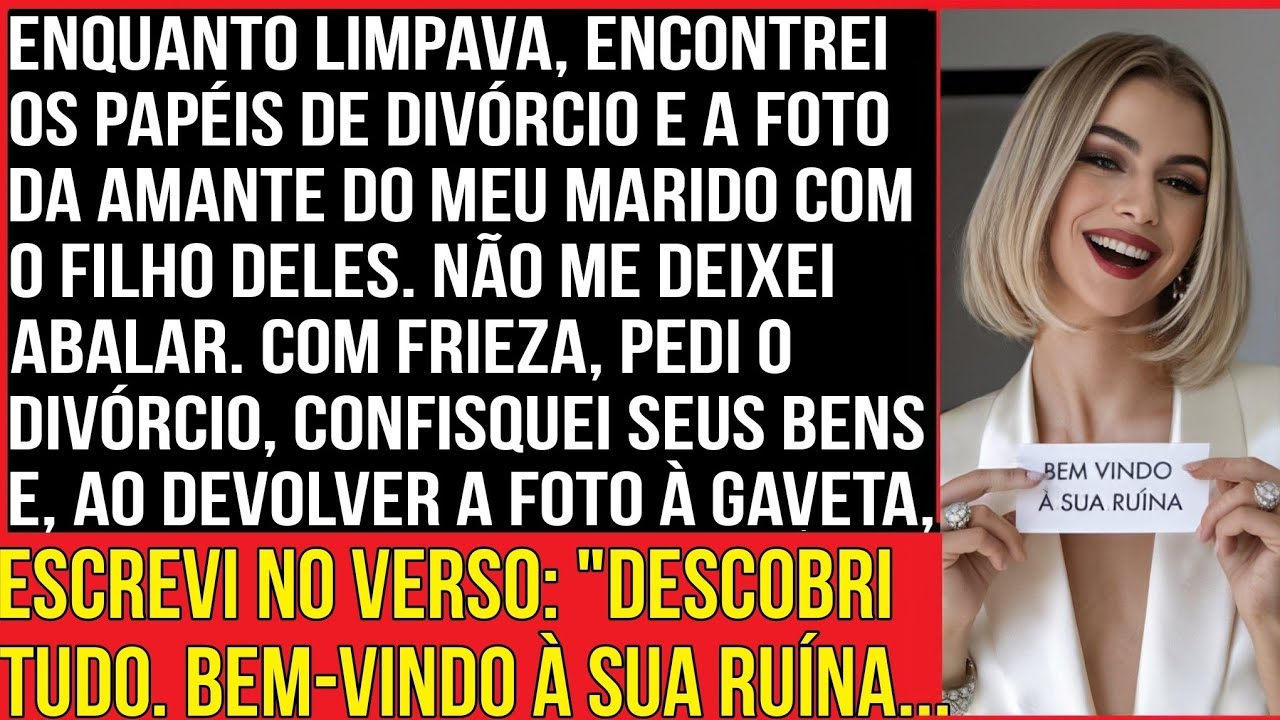 Enquanto limpava, encontrei os papéis de divórcio e a foto da amante do meu marido com o filho deles