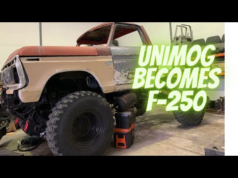 The Unimog 04 - Mock up of full F250 cab #unimog #f250 #uniford #4x4
