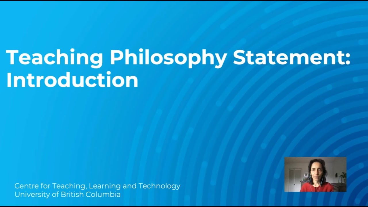 Teaching Philosophy Statement: Introduction