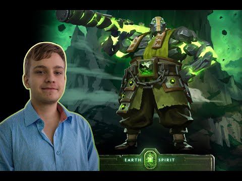 Jerax plays Earth Spirit in Dota 2 bot lane
