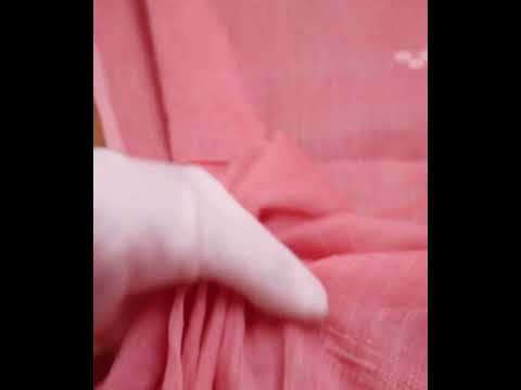 Dot Pink Jamdani Pure Cotton 62 GSM Handwoven Fabric — video