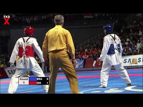 Taekwondo Worlds 2005 Male Bantam Semi Final - Marcio Wenceslau (Brazil) v Llan Goldschmidt (Israel)