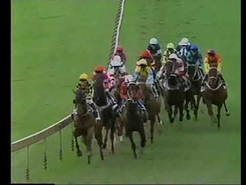 Ravarda winning the 1996 George Ryder Stakes