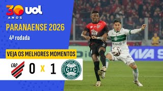 CORITIBA DERROTA O ATHLETICO-PR EM CLÁSSICO PELO CAMPEONATO PARANAENSE