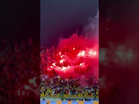 "Hinchada de América de Cali en Cartagena" Barra: Baron Rojo Sur &bull; Club: América de Cáli &bull; País: Colombia