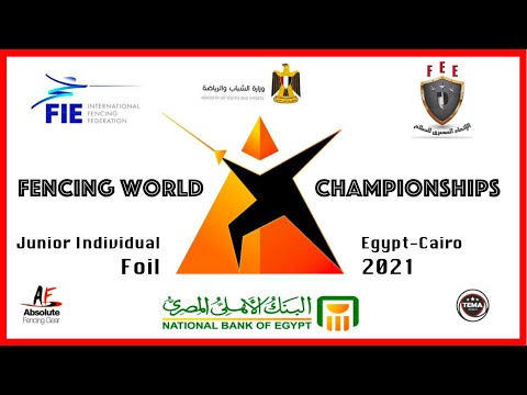 Fencing World Championships Egypt Cairo 2021 - Junior Individual Foil Piste Red