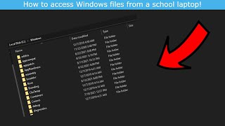 How to access Windows files from a school laptop!