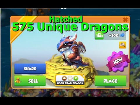 Hatched Coco Crab Dragon-Dragon Mania Legends | Hatched 575 Unique Dragons | DML