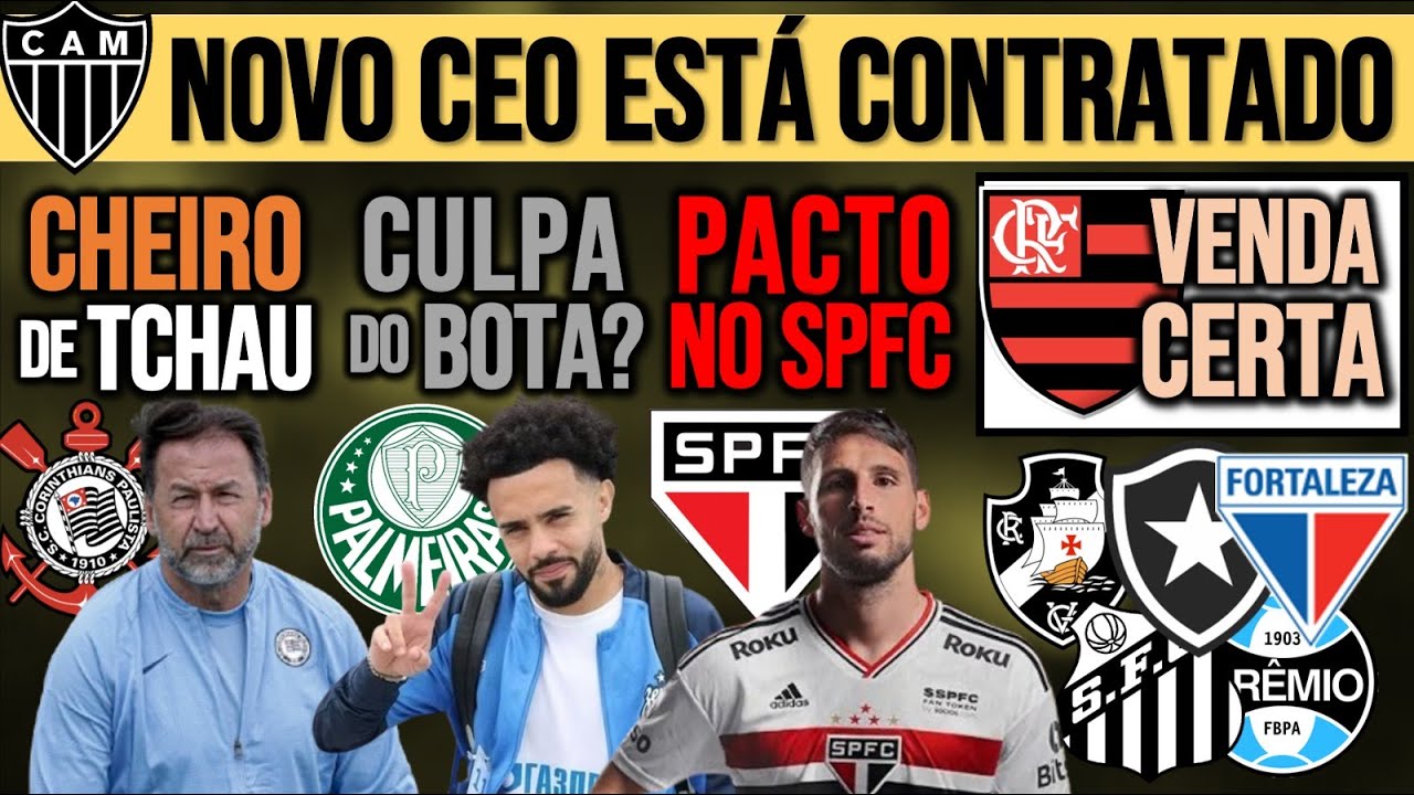 AUGUSTO CAI HOJE? VERDÃO PREOCUPADO! CALLERI FICA! VENDA NO FLA! PONTA NO VASCO! PEIXE, GALO, BOTA+