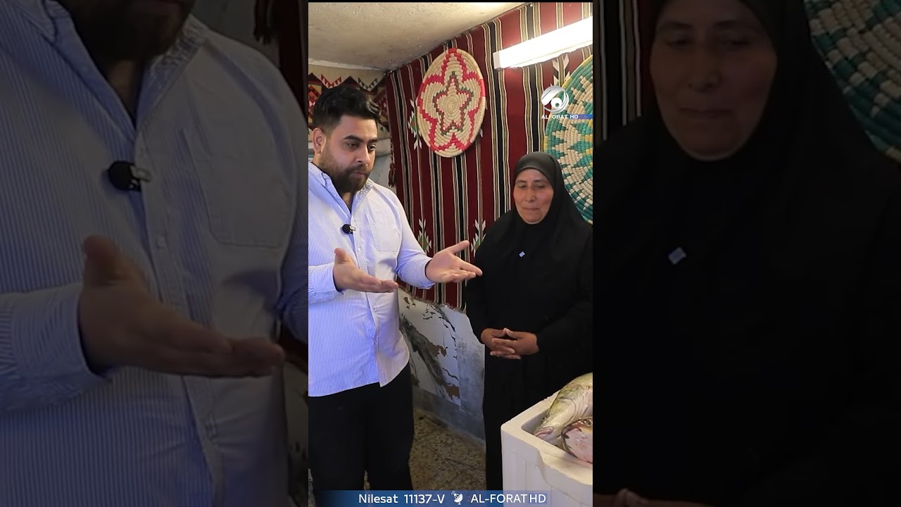 فيديو | امراة تنتهن بيع الاسماك وشويها