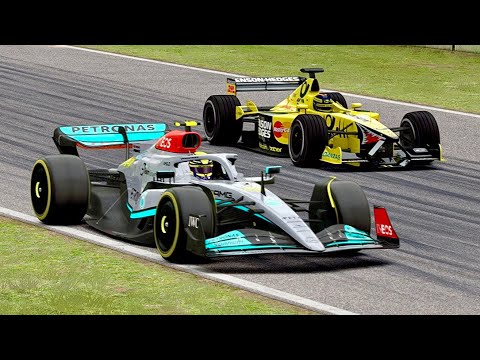 Mercedes F1 2022 vs Jordan F1 2001 - Imola GP