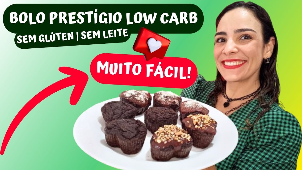Bolo Prestígio Low Carb Mais Fácil Do Mundo | Fofinho | Sem Glúten | Sem Leite