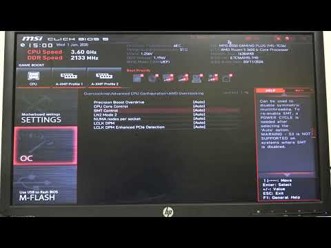 How to Change the SMT Control Mode in MSI B550 Series Motherboard