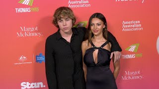 The Kid LAROI and Katarina Deme 2023 G'Day USA Arts Gala Blue Carpet Arrivals