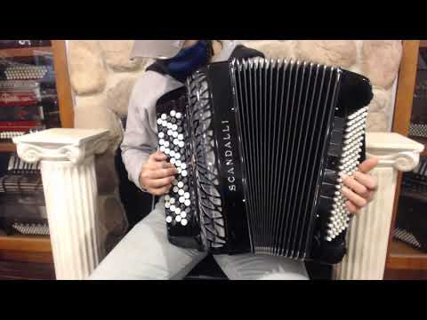 SCANAIRICBBK - Black Scandalli Air IC Chromatic Button Accordion B LMMH 77 120 $5499