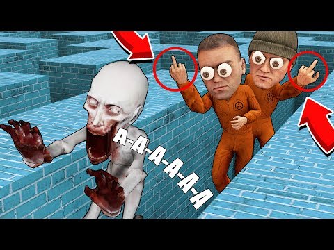 СКРОМНИК В ЛАБИРИНТЕ ИСПУГАЛСЯ И УБЕЖАЛ! SCP В ЛАБИРИНТЕ! (SCP 096)