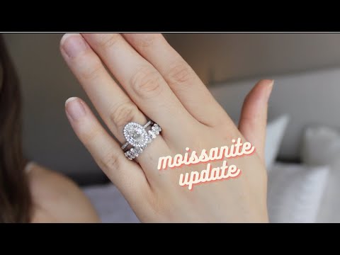 moissanite engagment ring update 2024 | moissanite vs. diamond regrets!?