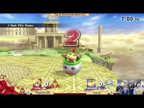 [Slay Bells Arcadian — 12/5/15] Grand Finals: Yeti (Toon Link) v. ProjectQ (Bowser Jr/Others)