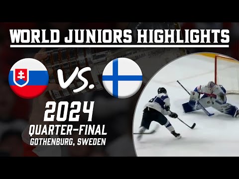 Slovakia vs. Finland | 2024 WJC Quarter-Final | Extended Highlights