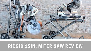 RIDGID 12in. Sliding Miter Saw and Stand Setup | Unlocking and Installing Blade | Tool Reviews