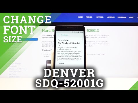 DENVER SDQ-52001G - How to Change & Manage Font Size