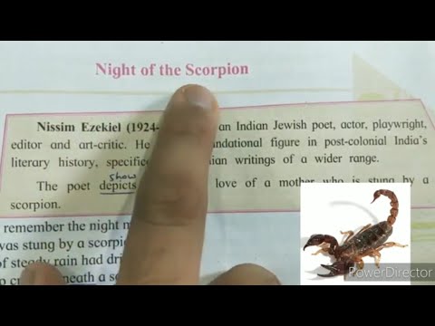 Night of the Scorpion Class10 SSC Nissim Ezekiel in Hindi 10th std English Kumarbharti 3.1 poem