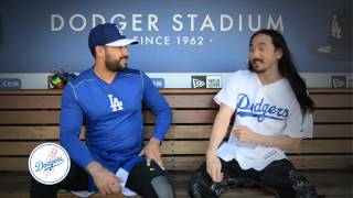 Steve Aoki with Andre Ethier Promo for Dodgers, April 19th