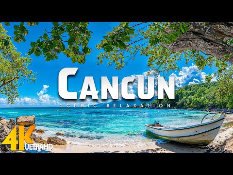 Cancun 4K Amazing Aerial Film, Explore Beautiful Natural Places With Epic Cinematic Music, 4K Hdr
