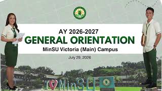 LIVE NOW | MinSU Victoria (Main) Campus General Orientation 2026