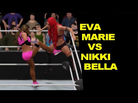 WWE 2K17 Eva Marie vs Nikki Bella
