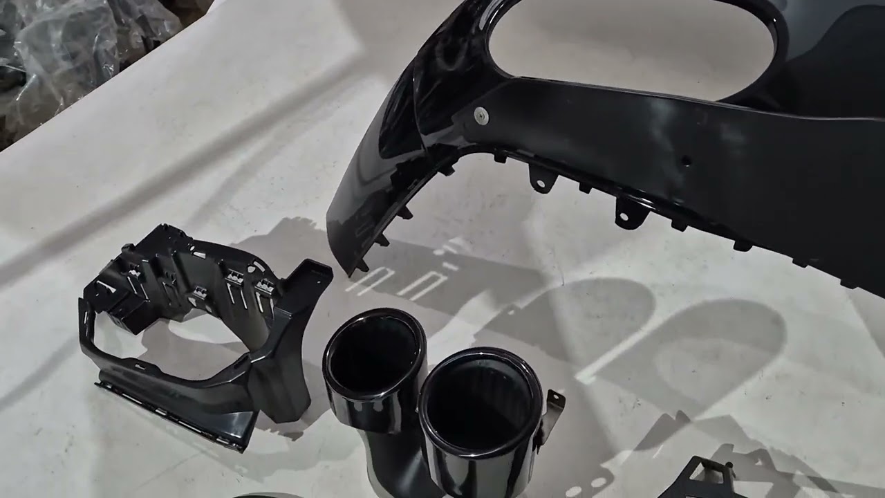 Mercedes A-сlass W177 2018- рр. Задній дифузор з насадками (Дизайн A45 SD) Video 1