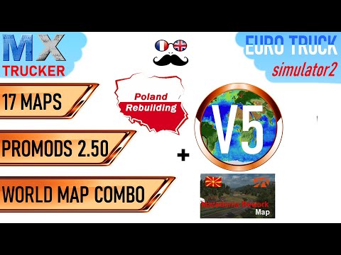 73 ETS2 PROMODS MAP COMBO POLAND REBUILDING + ROEX + MACEDONIA