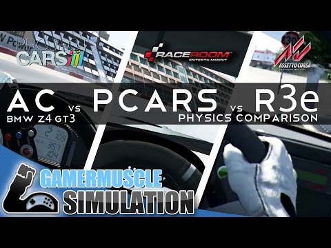 PROJECT CARS Vs AC VS R3E which has the best physics ? - GamerMuscle Simulation