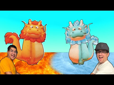 DRAGÃO FOFINHO DE FOGO vs DRAGÃO FOFINHO DE GELO! (qual o mais forte?)