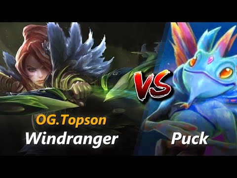 How to Windranger mid vs Puck (feat. Topson) | First 10 minutes
