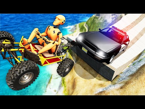 EXTREME MULTIPLAYER Police Chase (BeamNG Drive Crashes)
