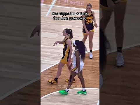 She clapped in Caitlin’s face then got Cooked #wnba #basketball #caitlinclark