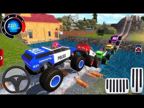 Police Monster Truck Impossible Driver #2 - US Car Stunts Racing Android Gameplay