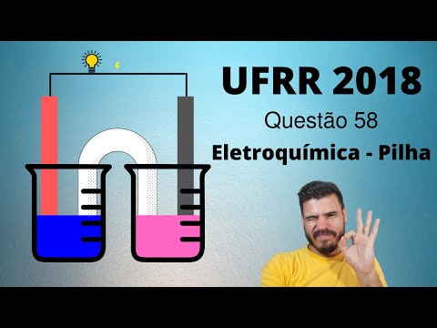 UFRR 2018: Considere uma pilha de combustível no qual o funcionamento é baseado nas semi-reações