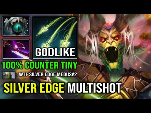 EPIC 1v5 Silver Edge Medusa OP Multishot Slow | 100% Counter Tiny Carry Pro 7.31 Dota 2