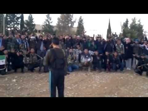 أداء القسم من قبل لواء القسام في تل أبيض في ريف الرقة