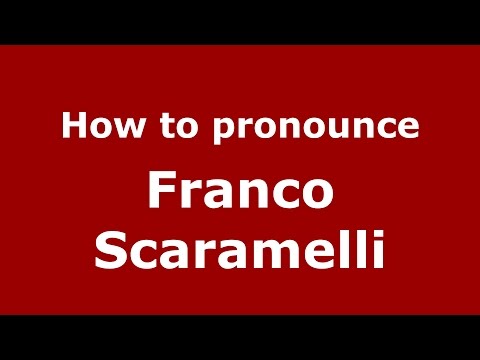 How to pronounce Franco Scaramelli (Italian/Italy)  - PronounceNames.com